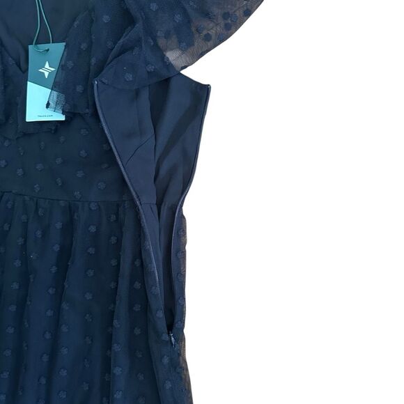 Tuckernuck Women’s Black Onyx Tulle Mesh Lace Giselle Maxi Dress Size M New - Picture 8 of 10